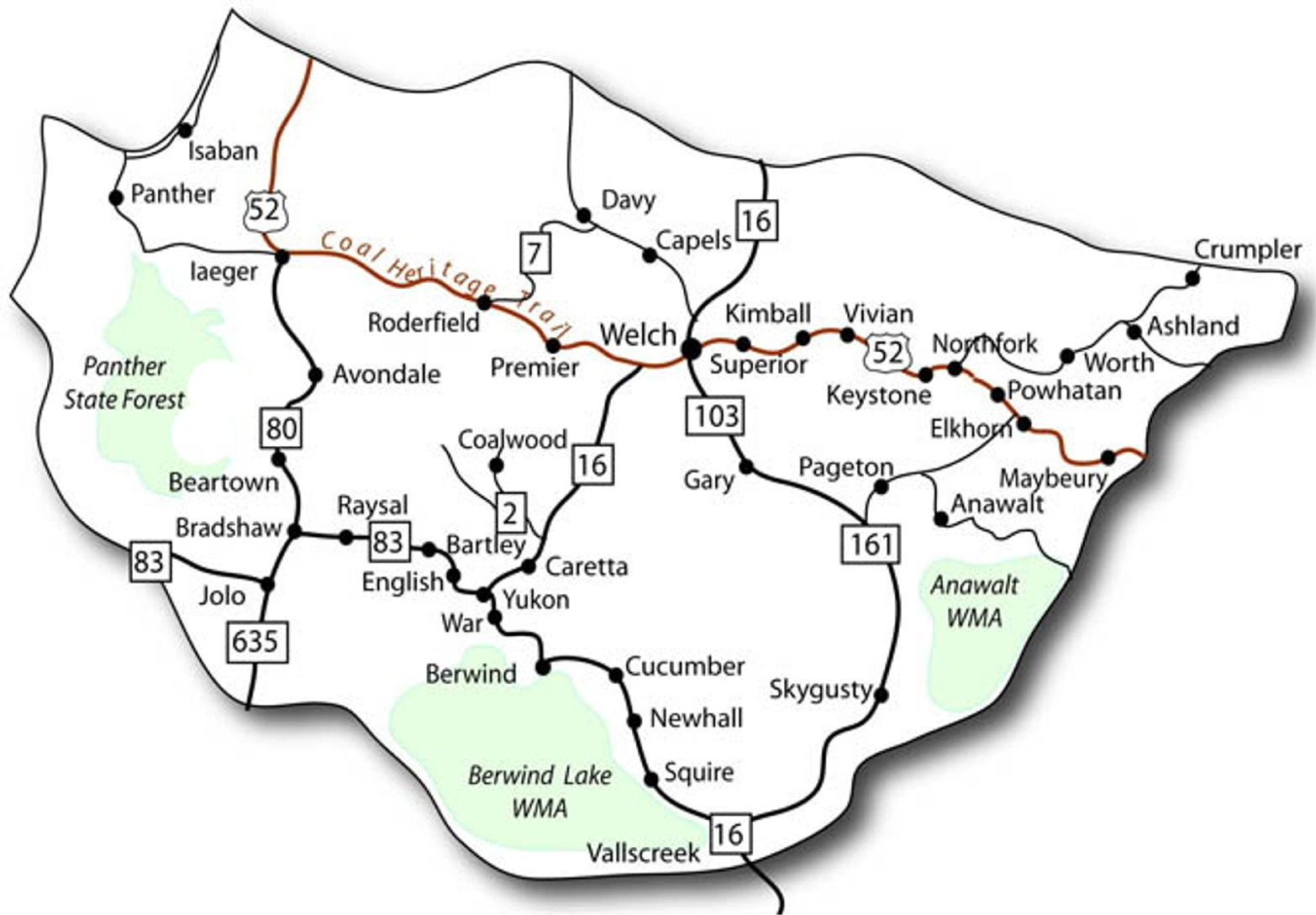 Mcdowell County Wv with Map of Mcdowell County West Virginia
