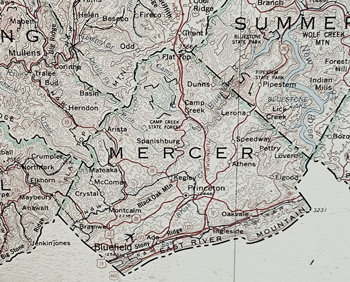 Mercer County (Wv) Communities - West Virginia Explorer within Mercer County West Virginia Map