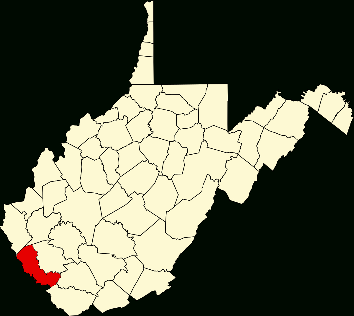 Mingo County – Wikipedia with Mingo County West Virginia Map
