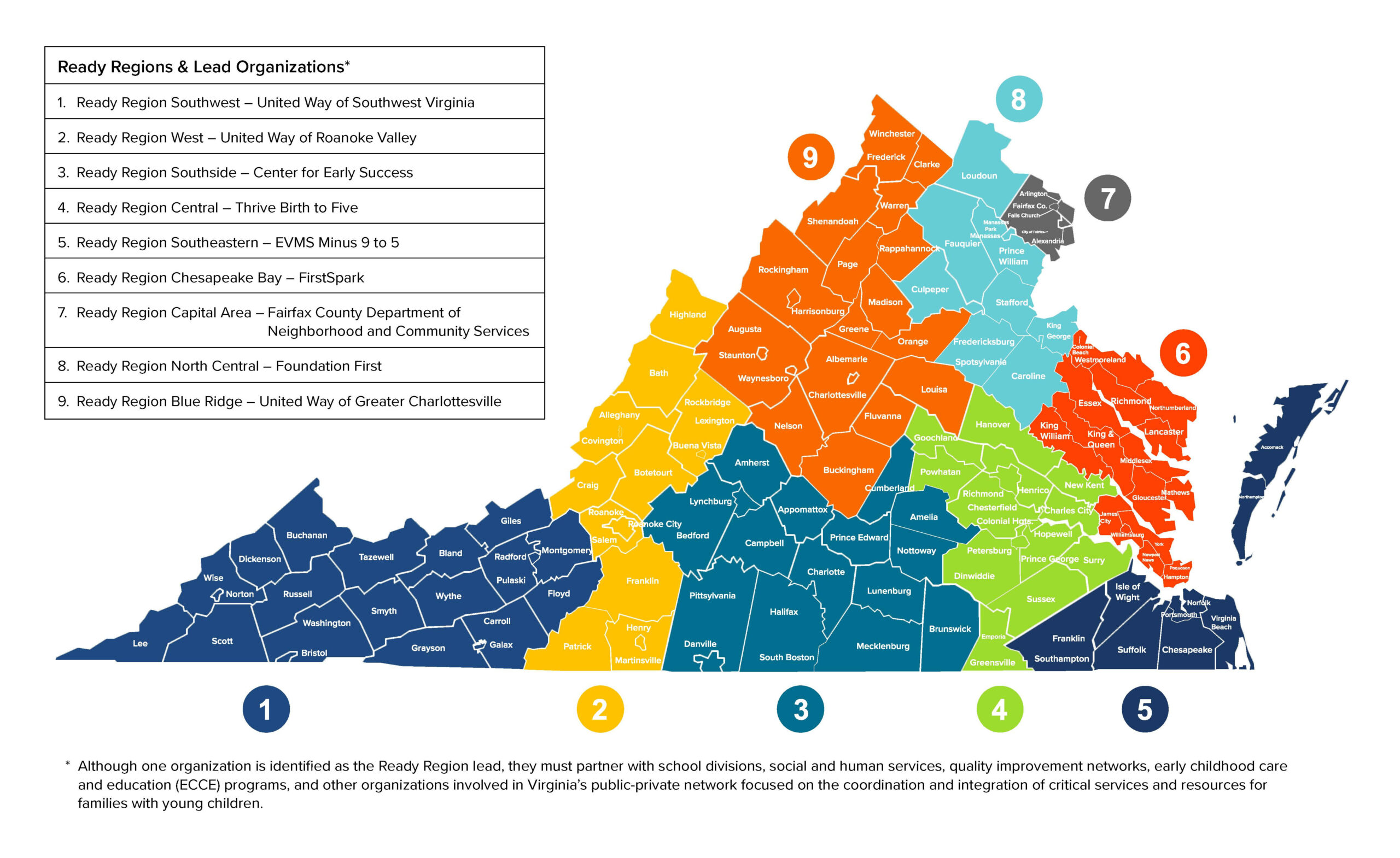 Minus 9 To 5 throughout Five Regions of Virginia Map