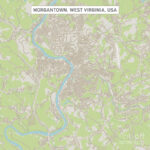 Morgantown West Virginia Us City Street Mapfrank Ramspott Pertaining To Morgantown West Virginia On A Map