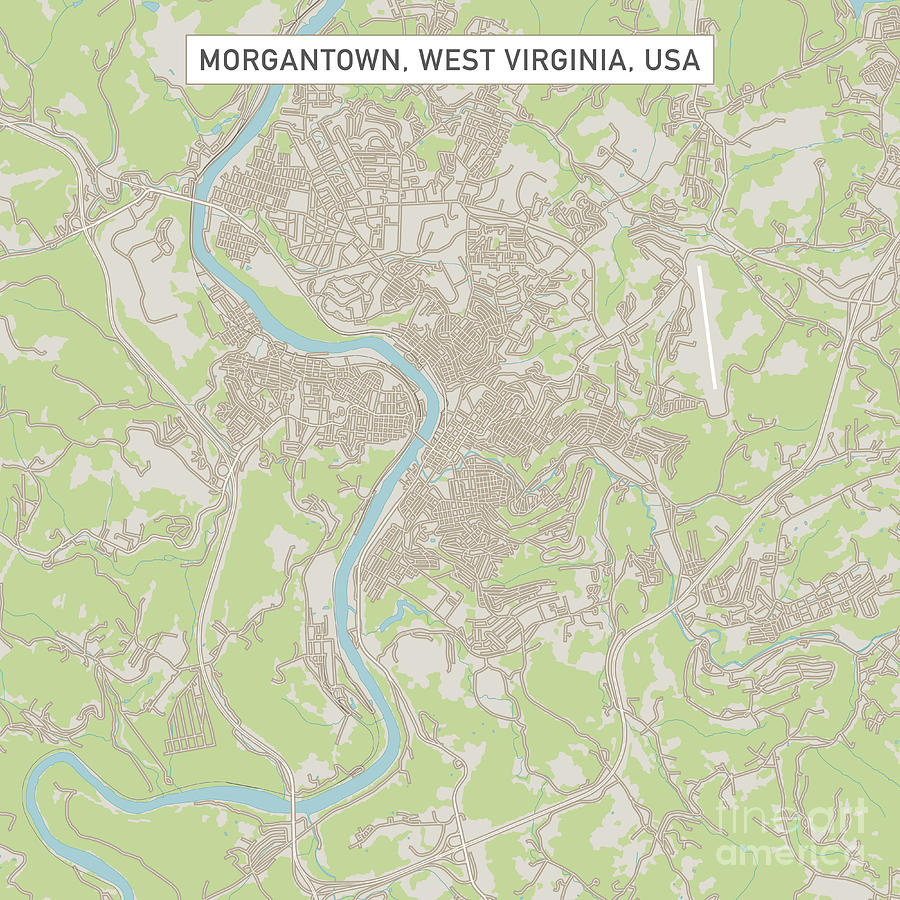 Morgantown West Virginia Us City Street Mapfrank Ramspott pertaining to Morgantown West Virginia On A Map