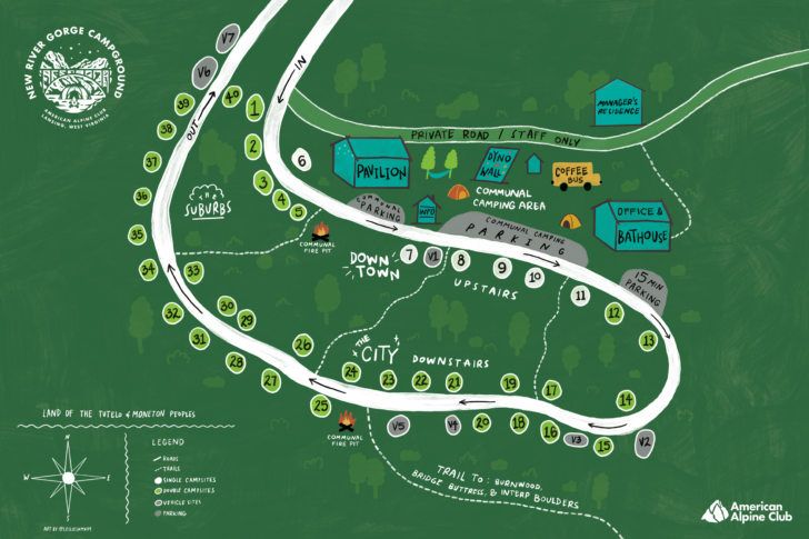 Full Hookup Campgrounds in West Virginia Map