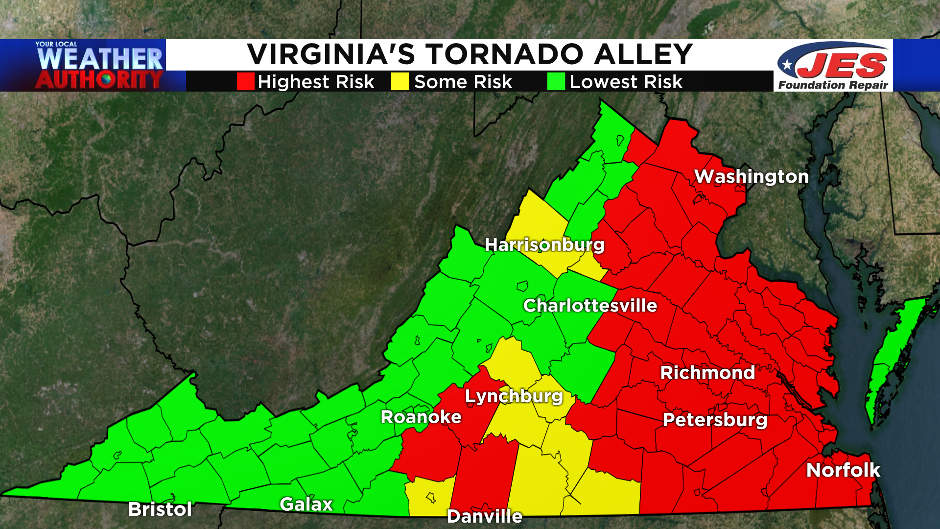 New Study Finds Certain Parts Of Virginia Are More Susceptible To for Map Of Tornadoes In Virginia