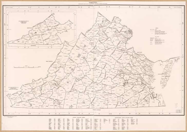 Map of Virginia Counties and Independent Cities