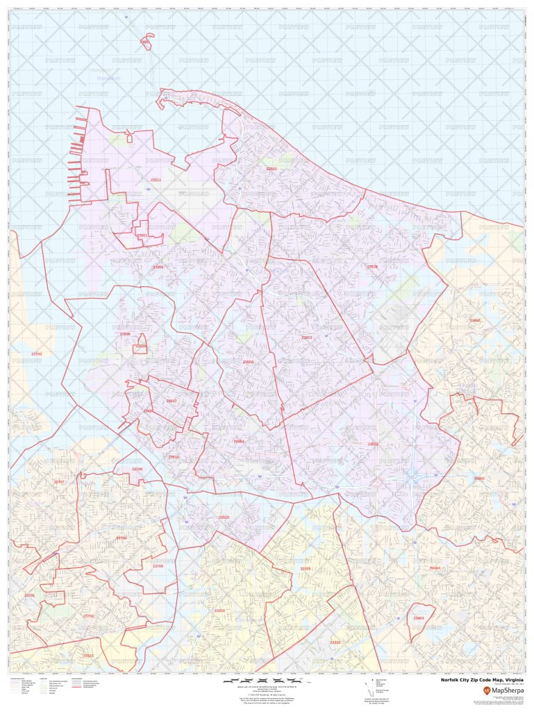 Norfolk City Zip Code Map, Virginia | Mapsofworld throughout Norfolk Virginia Zip Code Map