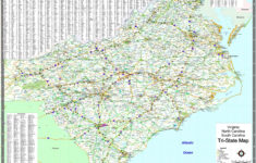 North &amp; South Carolina And Virginia Regional Wall Mapmapshop intended for Map Of Virginia And North Carolina States