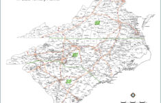 North &amp; South Carolina And Virginia Territory Planner Wall Map for Road Map Virginia and North Carolina