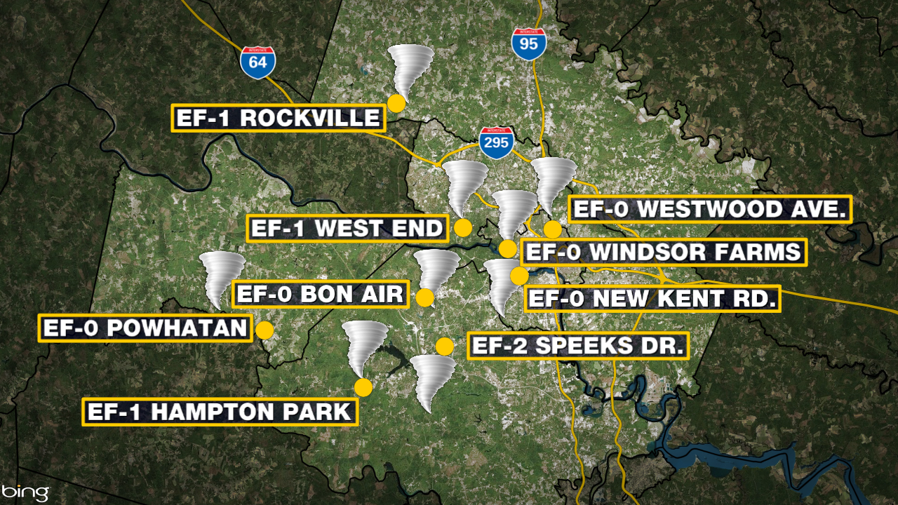 Nws Confirms 10Th Tornado Touched Down In Virginia regarding Map Of Tornadoes In Virginia