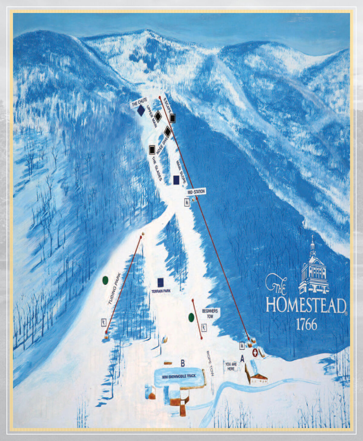 Omini Homestead Resort Trail Map | Skicentral inside Ski Areas In Virginia Map