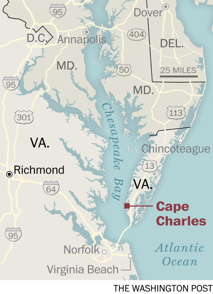 Map of Cape Charles Virginia