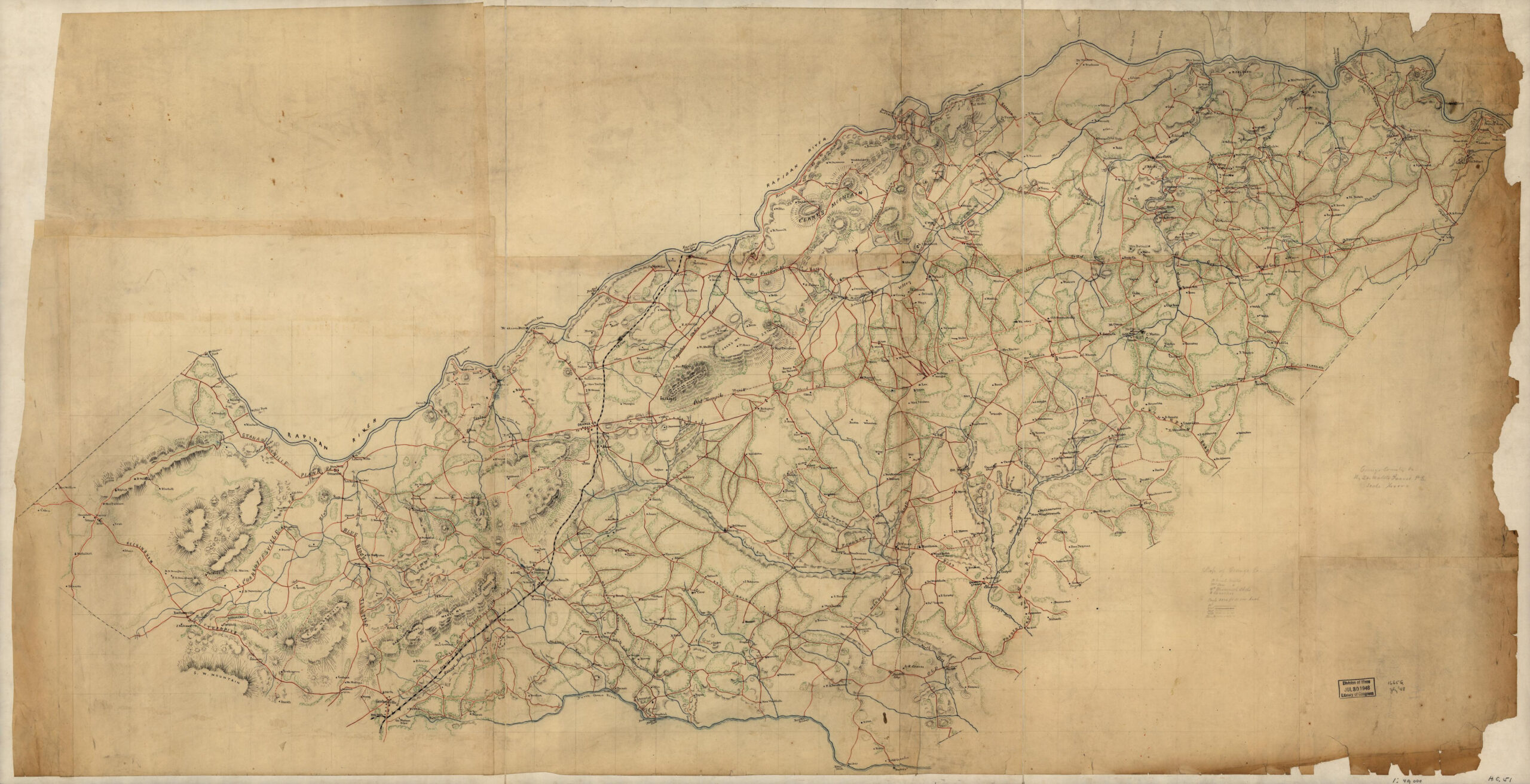 Orange County, Va. | Library Of Congress for Map Of Orange County Virginia