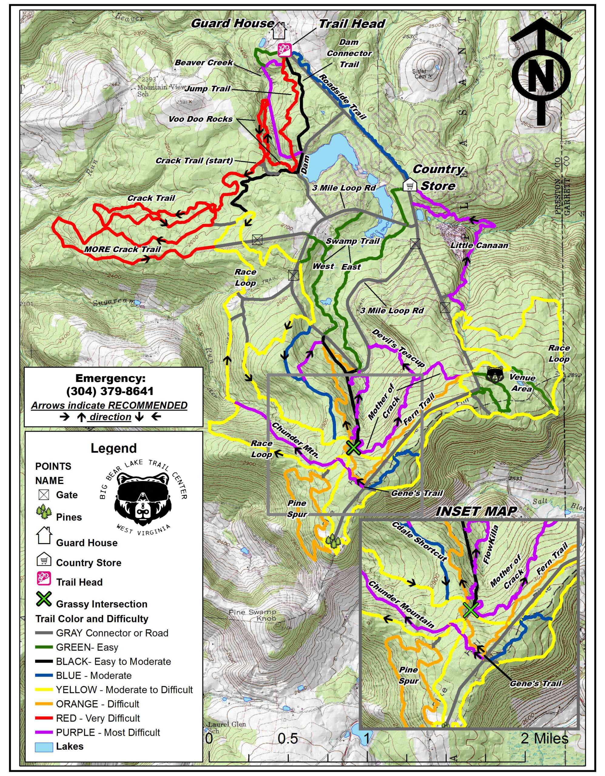 Our Trails – Big Bear Lake Trail Center, Wv for West Virginia Bike Trails Map