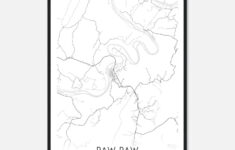 Paw Paw West Virginia Map Poster, Modern Home Decor Wall Art Print with regard to Paw Paw West Virginia Map