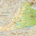 Physical Map Of Virginia State Usa   Ezilon Maps Throughout Physical Map Of Virginia State