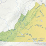 Physical Map Of Virginia Within Blank Map Of Virginia Regions