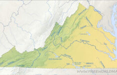 Physical Map Of Virginia within Blank Map of Virginia Regions