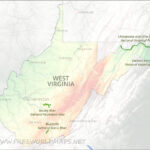 Physical Map Of West Virginia In West Virginia National Parks Map