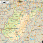 Physical Map Of West Virginia State Usa   Ezilon Maps With Lakes In West Virginia Map