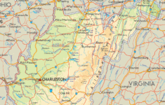 Physical Map Of West Virginia State Usa - Ezilon Maps with Lakes In West Virginia Map