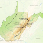Physical Map Of West Virginia Within Spruce Knob West Virginia Map