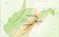 Physical Map Of West Virginia within Spruce Knob West Virginia Map