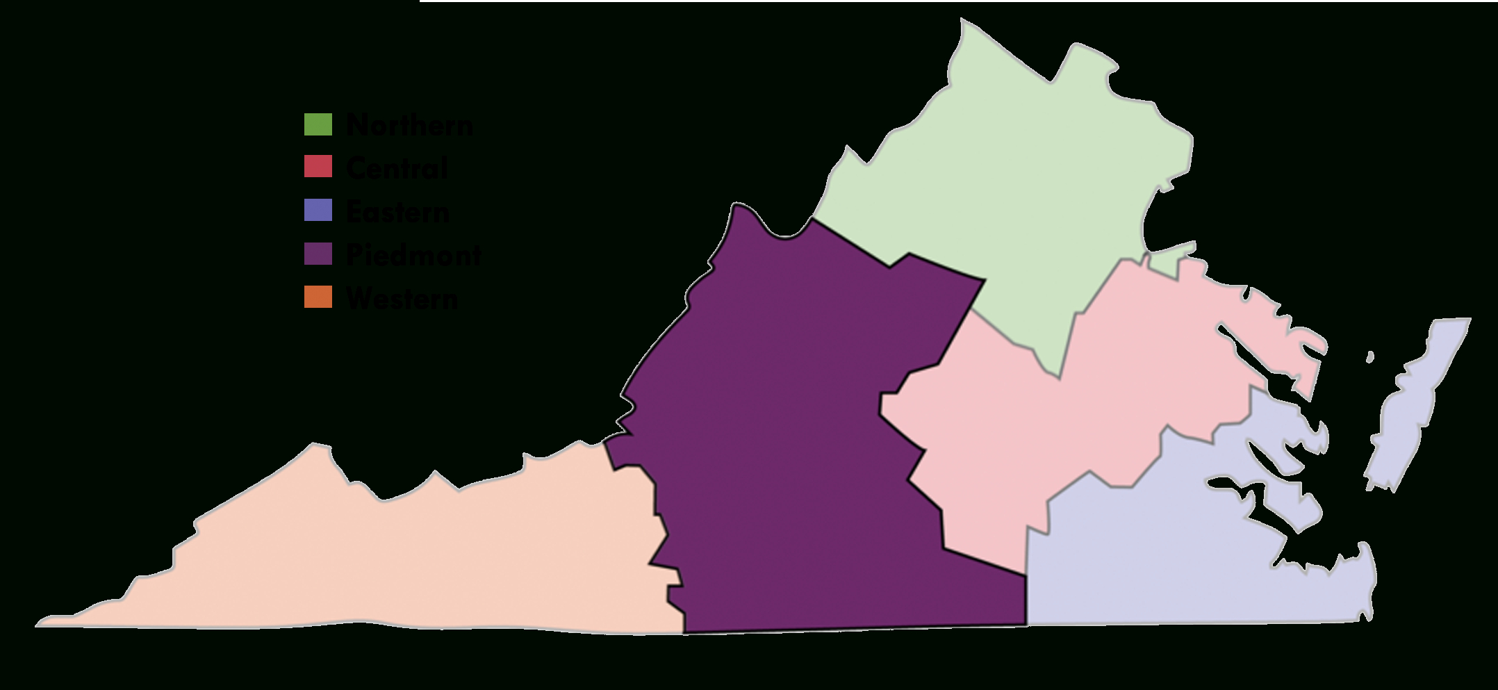 Piedmont Virginia Region – Project Life pertaining to Piedmont Region of Virginia Map
