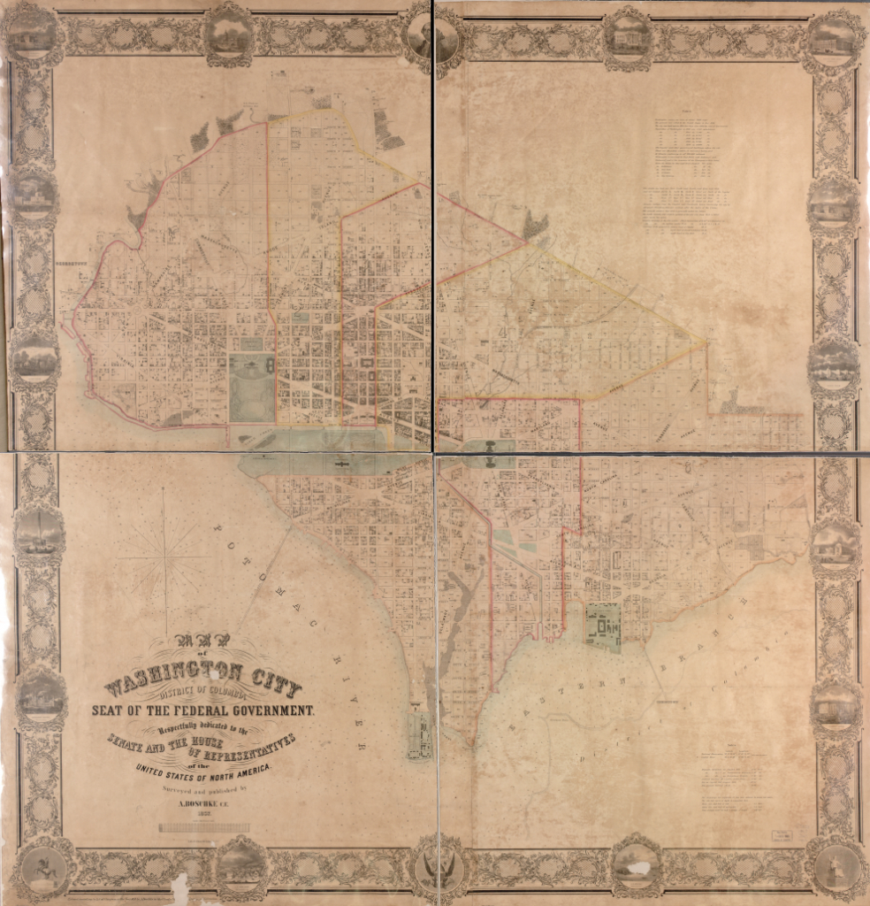 Places In Civil War History: Tensions In Northern Virginia And in Boschke Map Of Northern Virginia