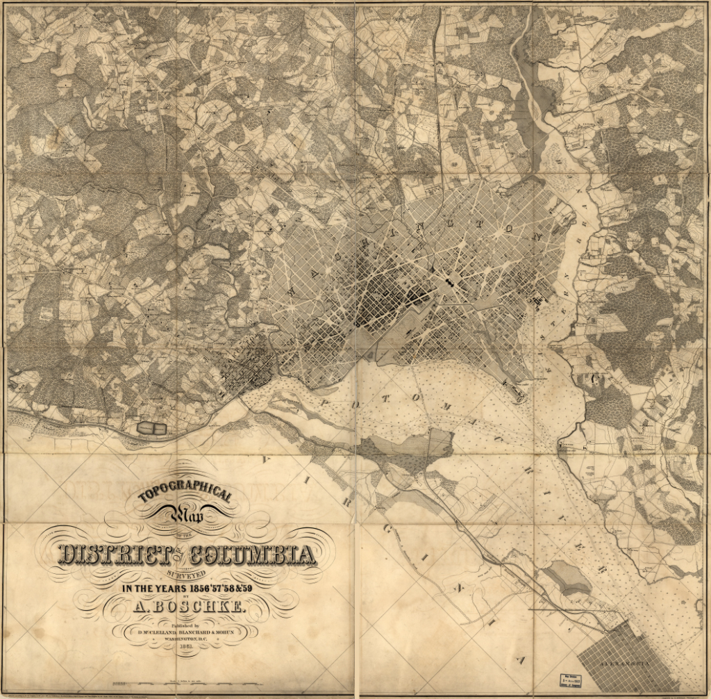 Places In Civil War History: Tensions In Northern Virginia And inside Boschke Map Of Northern Virginia