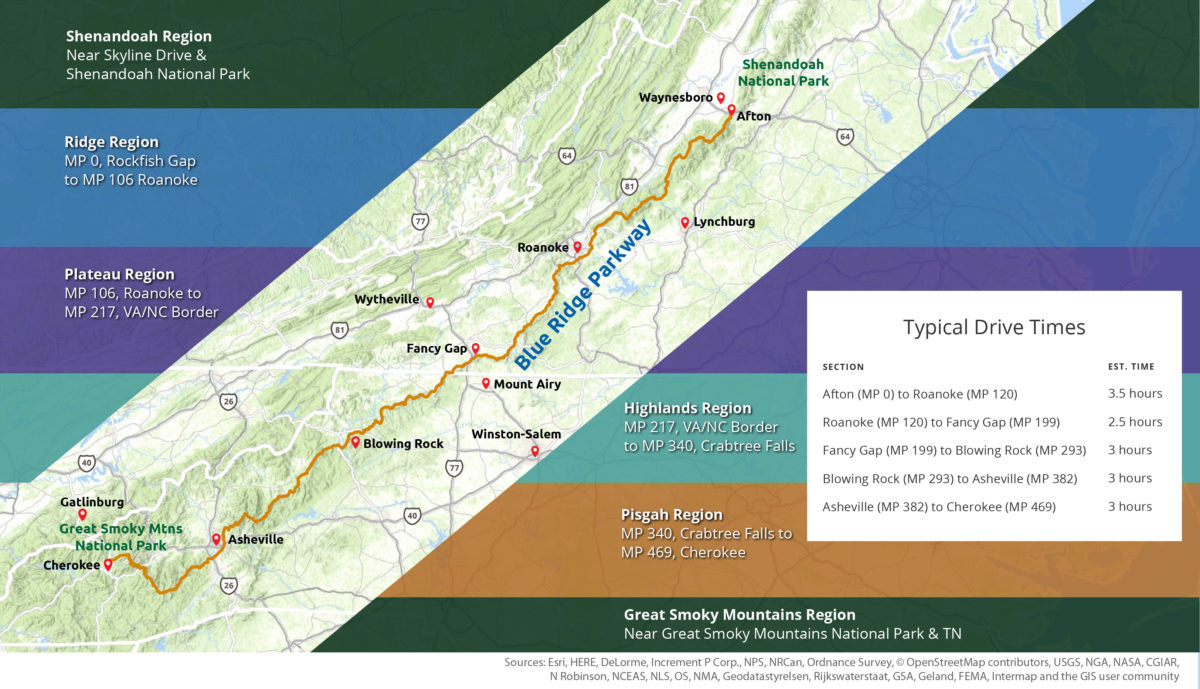 Plan Your Parkway Trip - Blue Ridge Parkway inside Map Of Blue Ridge Parkway In Virginia