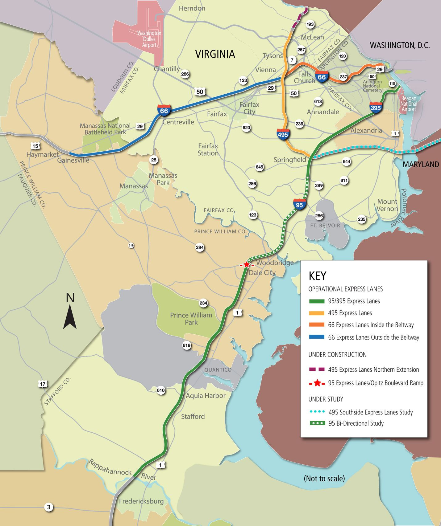 Project Maps | 495 Express Lanes Northern Extension inside Toll Roads In Virginia Map