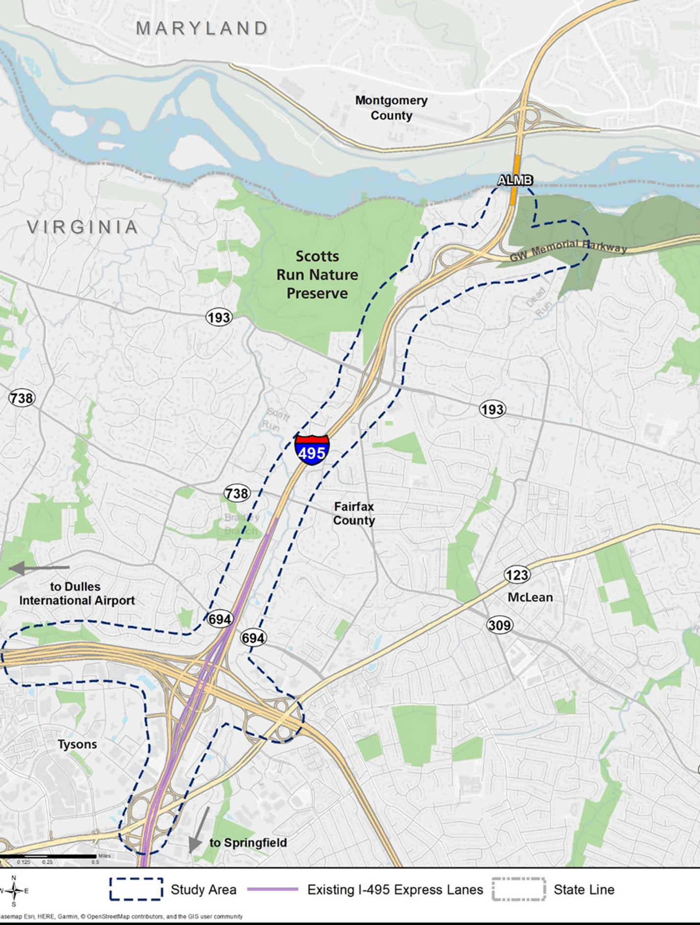 Project Maps | 495 Express Lanes Northern Extension with regard to Toll Roads In Virginia Map