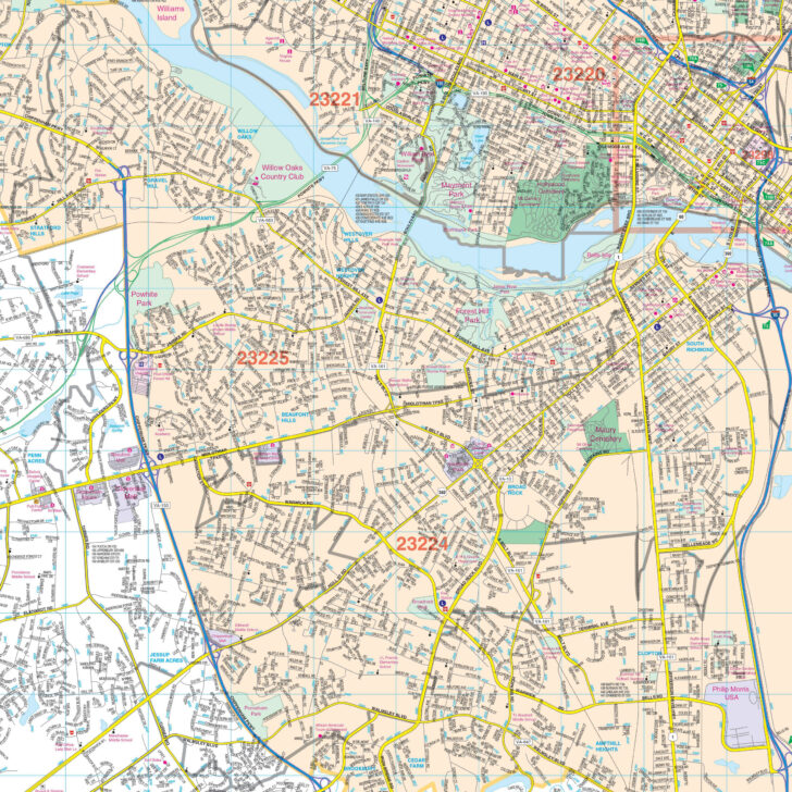 Richmond Virginia on a Map
