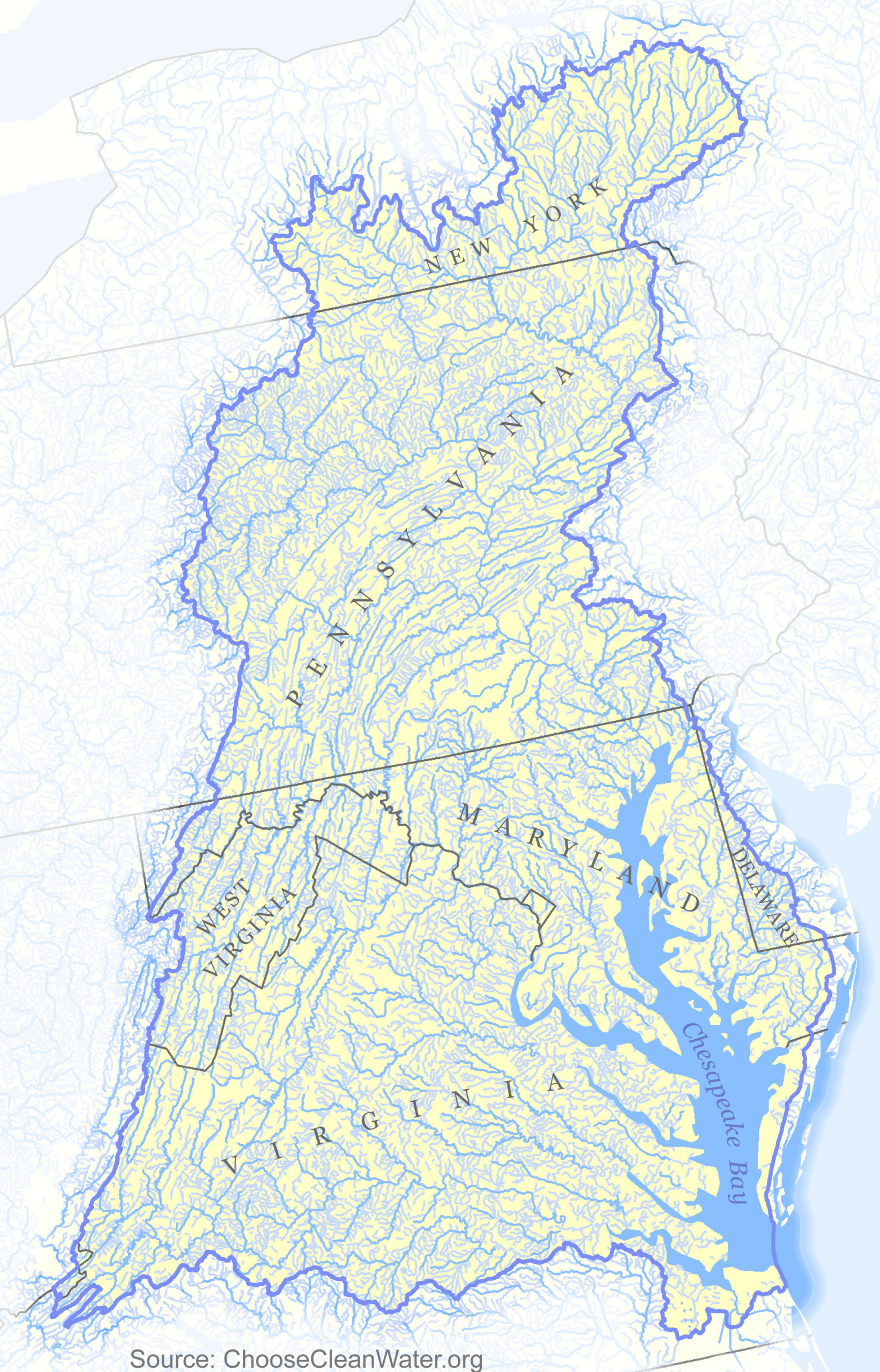 Rivers And Watersheds Of Virginia for Map Of 4 Major Rivers In Virginia