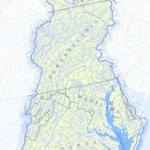 Rivers And Watersheds Of Virginia Intended For 3 Major Watersheds In Virginia Map