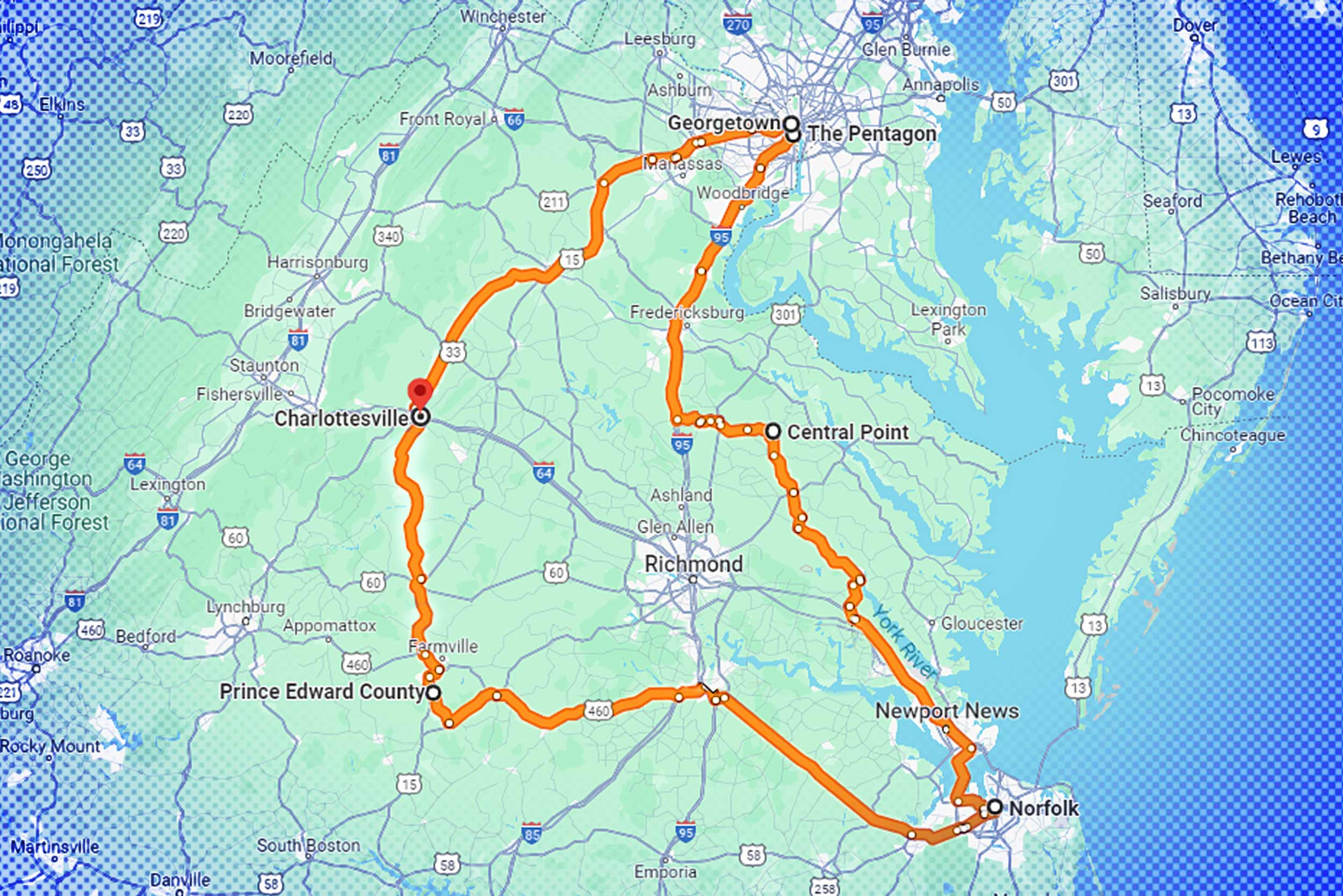 Road Trip! Take A Summer Drive Through &amp;#039;Landmarks&amp;#039; In Law In D.c. inside Washington Dc And Virginia Map