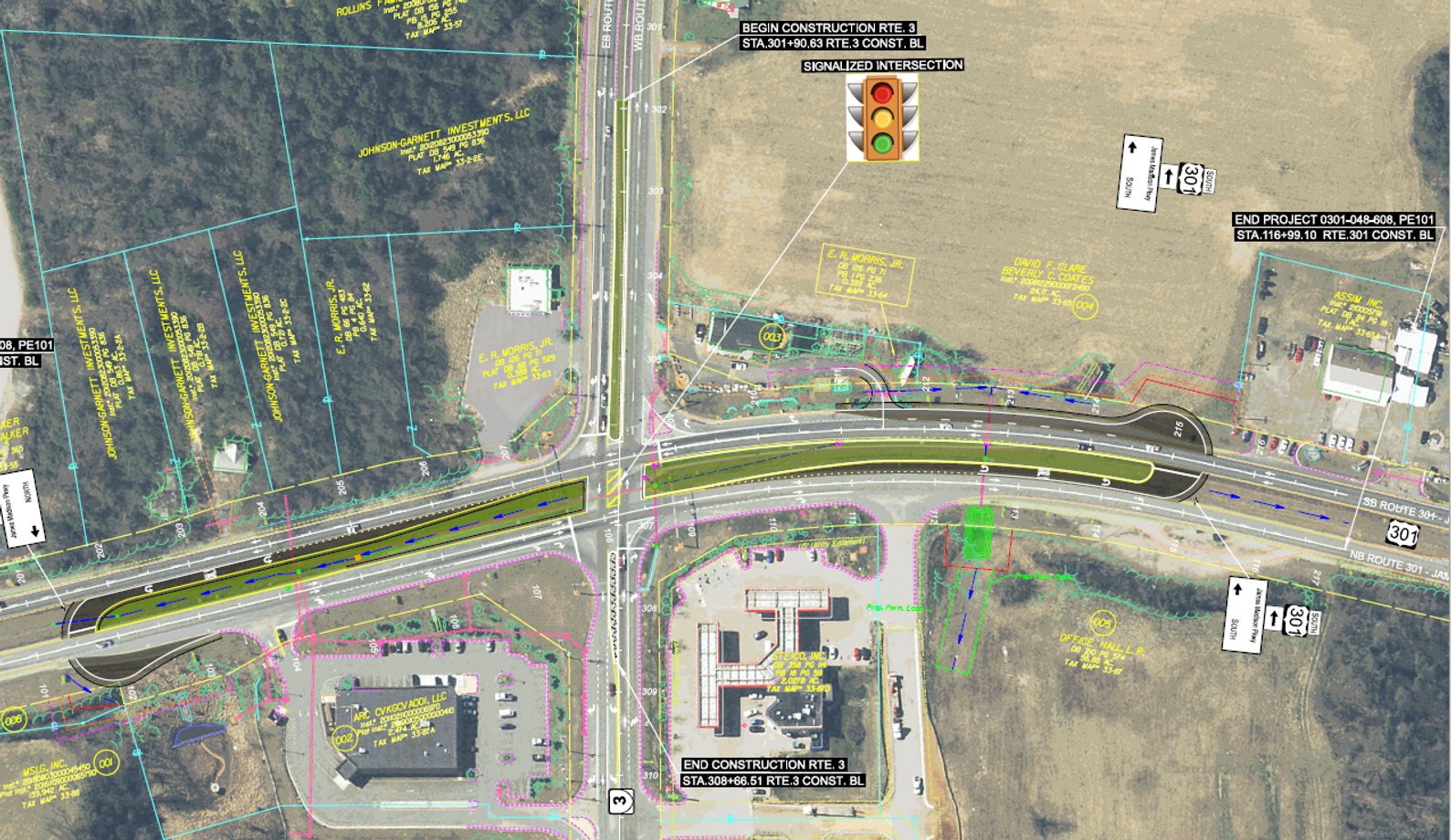 Route 301 And Route 3 Median U-Turn Intersection | Virginia within Map of Route 301 in Virginia