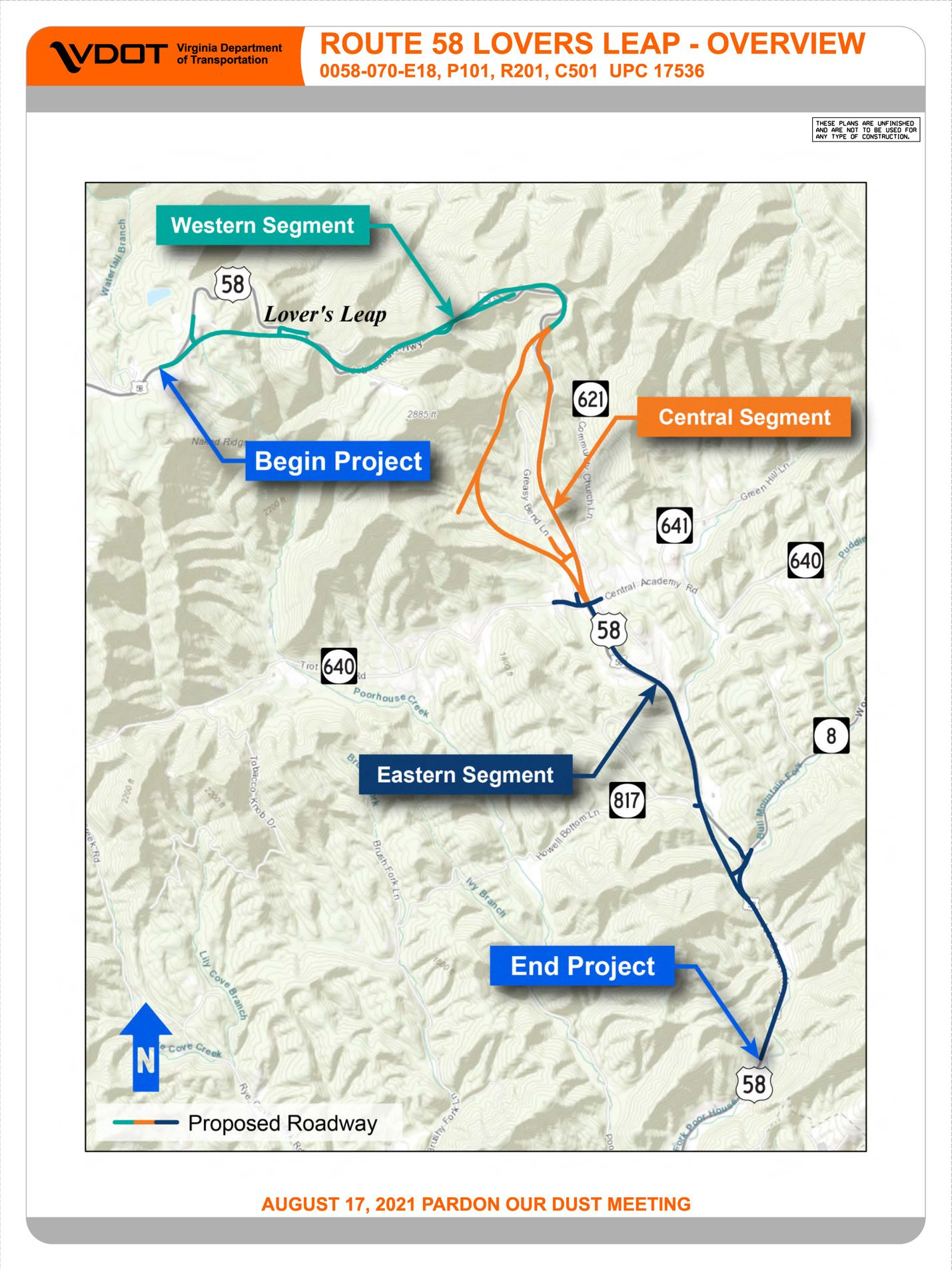 Route 58 Widening - Lovers Leap In Patrick County (Ppta Project regarding Map Of Route 58 In Virginia