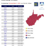 Scott Heins On X: "Update: All 55 Counties Have Closed Schools In Intended For West Virginia School Closing Map