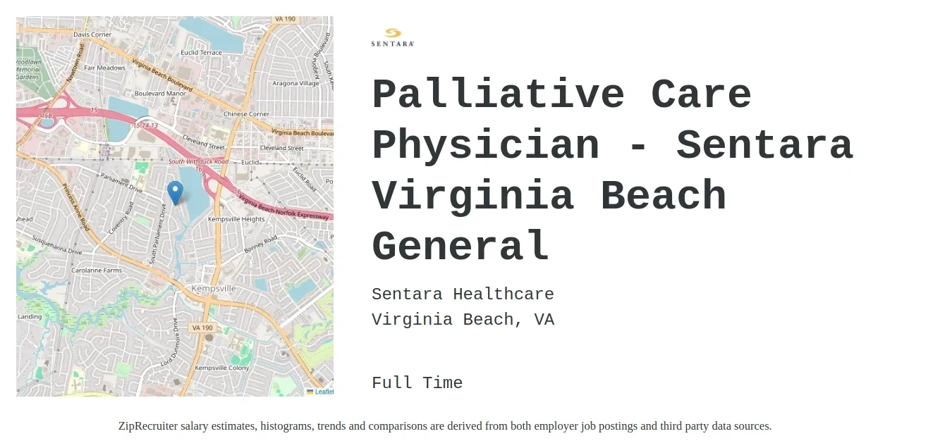 Sentara Healthcare Palliative Care Physician Sentara Virginia throughout Sentara Virginia Beach General Hospital Map