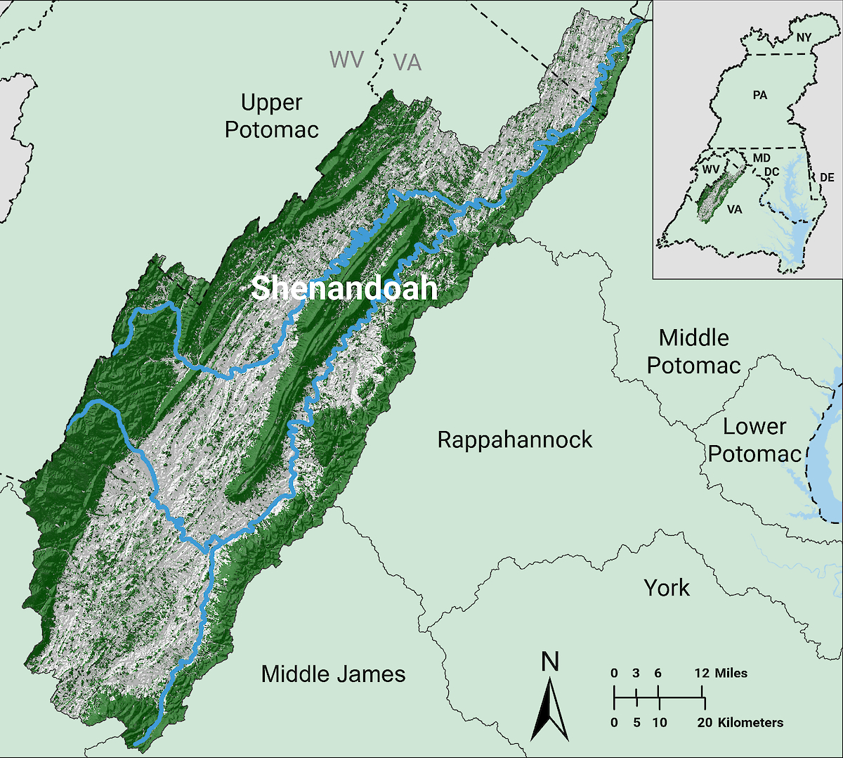 Shenandoah • Ecohealth Report Cards regarding Shenandoah River Map West Virginia