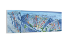 Snowshoe Mountain Wv Trail Map Canvas Poster West Virginia Ski with Map of Snowshoe West Virginia