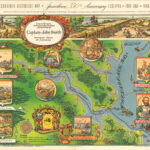 Souvenir Historical Map Jamestown 350Th Throughout Jamestown In Virginia On A Map