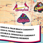 St. Louis Cardinals' Minor League Ballparks Intended For Minor League Baseball Teams In Virginia Map