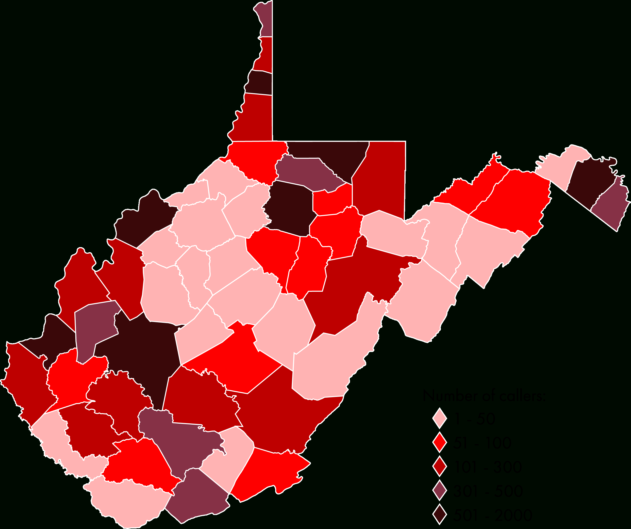 State Of Gambling — 1-800-Gambler throughout Map of Casinos in West Virginia
