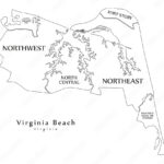 Stock Vektorgrafik „Modern City Map   Virginia Beach Va City Of In Map Of Virginia Beach Neighborhoods