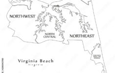 Stock-Vektorgrafik „Modern City Map - Virginia Beach Va City Of in Map Of Virginia Beach Neighborhoods