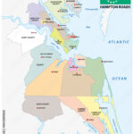 Stock Vektorgrafik „Vector Map Of Hampton Roads Metropolitan Area Within Map Of Hampton Roads Virginia