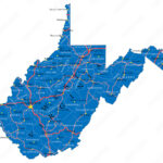Stock Vektorgrafik „West Virginia State Political Map“ | Adobe Stock Within Simple Map Of West Virginia