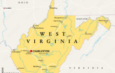 Stock-Vektorgrafik „West Virginia, Wv, Political Map. State In The for West Virginia Map Of State